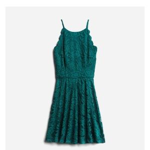 Fortune + ivy dark teal dress
